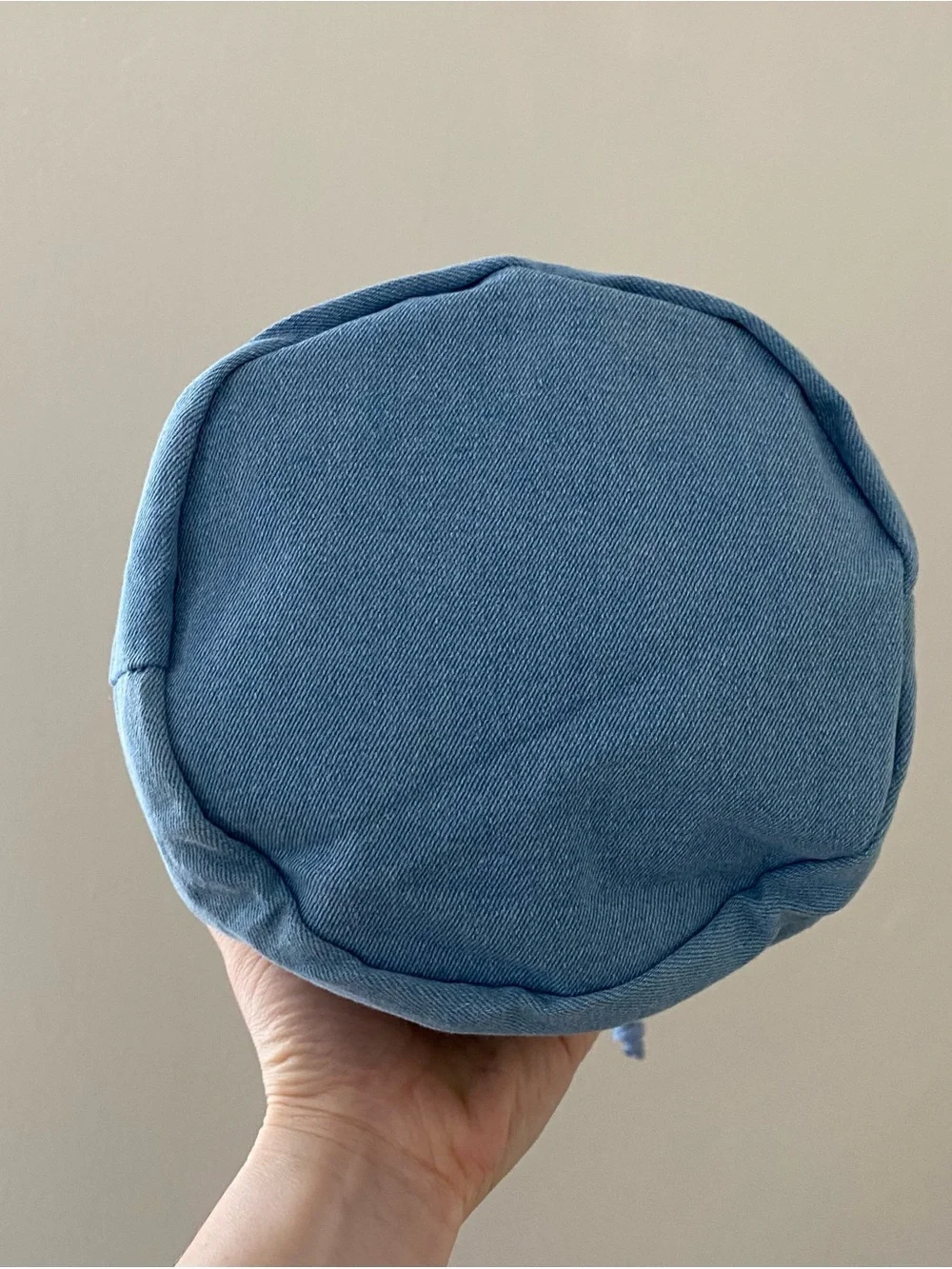 New Chanel Beauty GWP Light Blue Denim Drawstring Pouch Makeup Cosmetic Bag